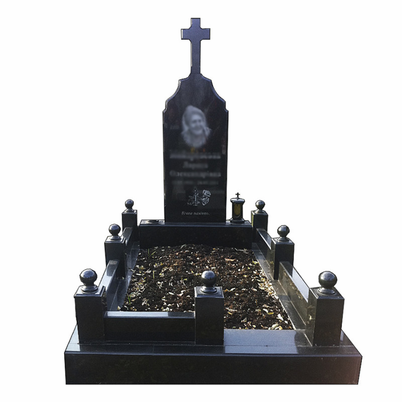 Пам'ятник для одного та гранітним хрестом № 74461