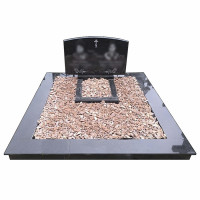 Пам'ятник для двох з квітником і гранітною плиткою № 64813