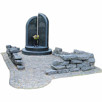 Вертикальні пам'ятники для двох на гранітному постаменті № 98615