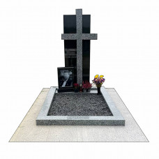 Пам'ятник хрест з додатковим портретом на арці № 90322