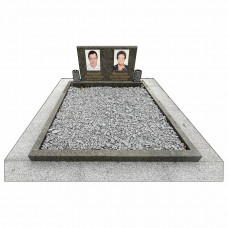 Пам'ятник на двох з керамікою на кладовище № 74421