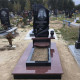 Пам'ятник для одного облицьований гранітною плиткою червоного кольору № 81106
