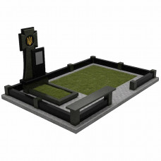 Козацький хрест військовому із зеленого граніту на могилу № 81989