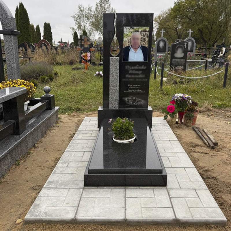 Пам'ятник свічка з фотосклом 30-40 см на могилу № 51548