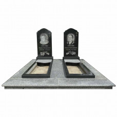 Сімейний гранітний комплекс для чоловіка та дружина на кладовище № 50025