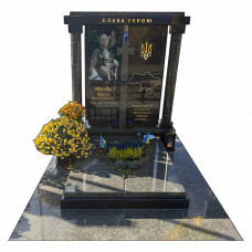 Пам'ятник військовому на кладовище з човнового граніту № 69813