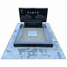 Пам'ятник на двох з надписами на кладовище № 58755 ПК