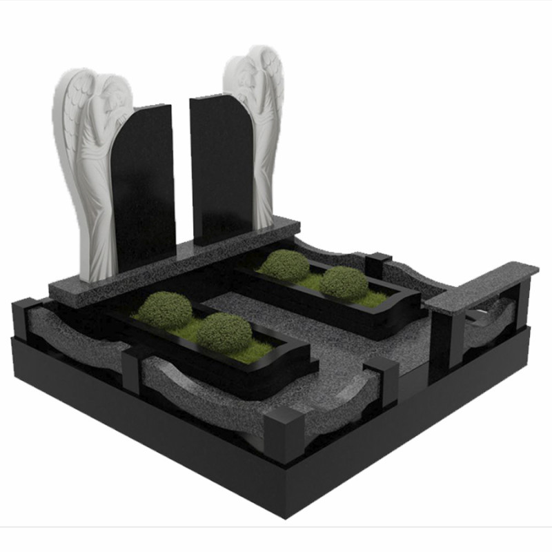 Пам'ятник для двох з ангелами на могилу № 55614 ПК