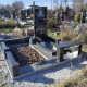Пам'ятник одинарний на подвійній могилі з лавкою на кладовище № 90431