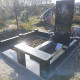 Пам'ятник одинарний на подвійній могилі з лавкою на кладовище № 90431