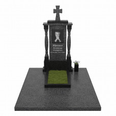 Пам'ятник з колонами та хрестом на кладовище № 53856 ПК
