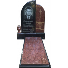 Пам'ятник на одного з гранітною колоною з лезниківського каменю № 680447