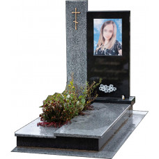 Сучасний пам'ятник для дівчини з кольоровим портретом № 569358
