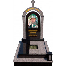 Пам'ятник з радіусною аркою для військового на могилу № 307627