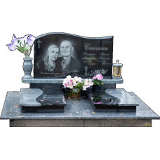 Горизонтальна стела пам'ятник на двох на могилу № 610647