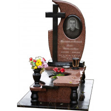 Пам'ятник з накладним хрестом на кладовище № 689672