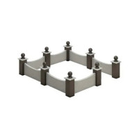 Цоколь гранітний з білого камню 200-120 см № 57082